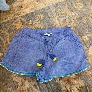 Vineyard Vines Blue draw string Waist Women's Shorts with Tassel Details